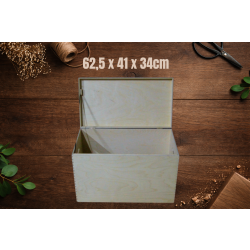 Skrzynia piracka płaska duża 62,5x41x34cm